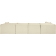 Meridian Furniture 5-Piece Cream Corduroy Performance Fabric Modular Sectional