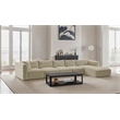 Meridian Furniture 5-Piece Cream Corduroy Performance Fabric Modular Sectional