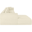 Meridian Furniture 5-Piece Cream Corduroy Performance Fabric Modular Sectional