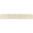 Meridian Furniture 5-Piece Cream Corduroy Performance Fabric Modular Sectional