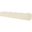 Meridian Furniture 5-Piece Cream Corduroy Performance Fabric Modular Sectional