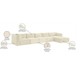 Meridian Furniture 5-Piece Cream Corduroy Performance Fabric Modular Sectional