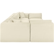 Meridian Furniture 6-Piece Cream Corduroy Performance Fabric Modular Sectional