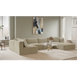 Meridian Furniture 6-Piece Cream Corduroy Performance Fabric Modular Sectional