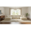 Meridian Furniture 6-Piece Cream Corduroy Performance Fabric Modular Sectional