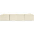 Meridian Furniture 6-Piece Cream Corduroy Performance Fabric Modular Sectional
