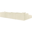 Meridian Furniture 6-Piece Cream Corduroy Performance Fabric Modular Sectional