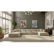 Meridian Furniture 6-Piece Cream Corduroy Performance Fabric Modular Sectional
