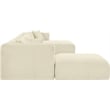Meridian Furniture 6-Piece Cream Corduroy Performance Fabric Modular Sectional