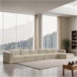 Meridian Furniture 6-Piece Cream Corduroy Performance Fabric Modular Sectional