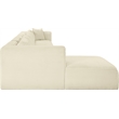 Meridian Furniture 6-Piece Cream Corduroy Performance Fabric Modular Sectional