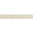 Meridian Furniture 6-Piece Cream Corduroy Performance Fabric Modular Sectional