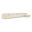 Meridian Furniture 6-Piece Cream Corduroy Performance Fabric Modular Sectional