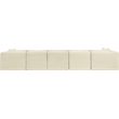 Meridian Furniture 7-Piece Cream Corduroy Performance Fabric Modular Sectional