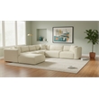 Meridian Furniture 7-Piece Cream Corduroy Performance Fabric Modular Sectional