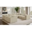 Meridian Furniture 8-Piece Cream Corduroy Performance Fabric Modular Sectional