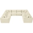 Meridian Furniture 8-Piece Cream Corduroy Performance Fabric Modular Sectional
