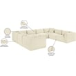Meridian Furniture 8-Piece Cream Corduroy Performance Fabric Modular Sectional