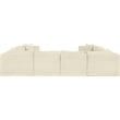 Meridian Furniture 8-Piece Cream Corduroy Performance Fabric Modular Sectional