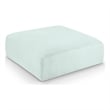 Meridian Furniture Shaggy Mint Corduroy Performance Fabric Ottoman