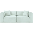 Meridian Furniture 2-Piece Mint Corduroy Performance Fabric Modular Sofa