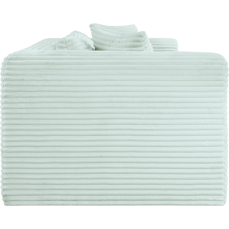 Meridian Furniture 2-Piece Mint Corduroy Performance Fabric Modular Sofa