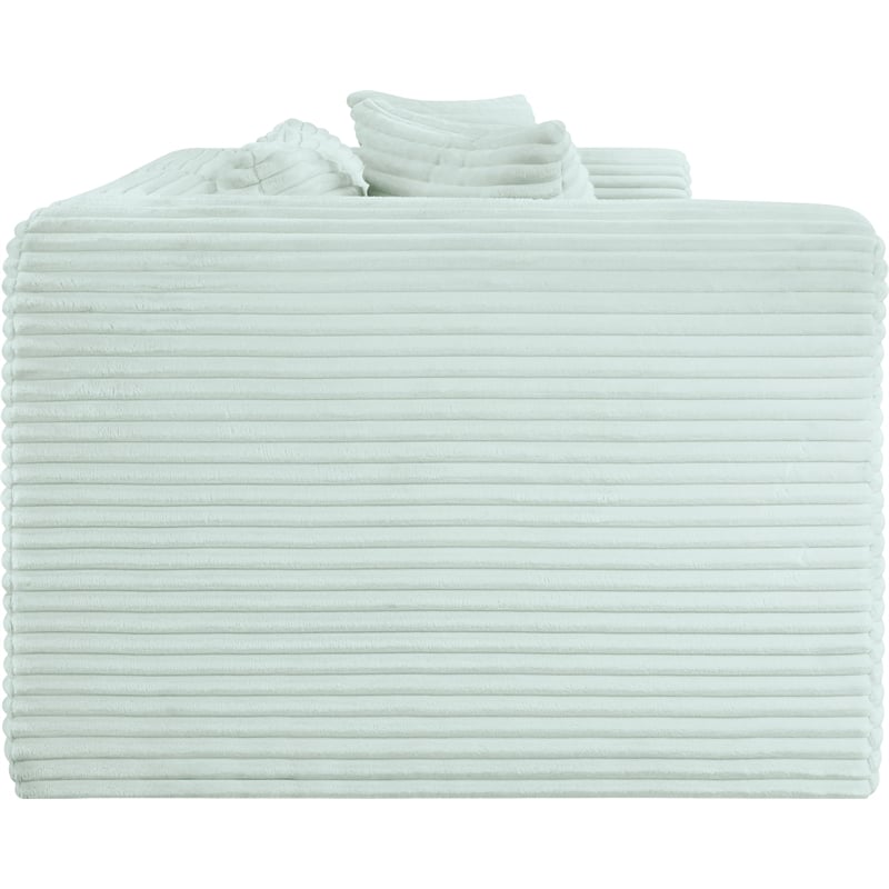 Meridian Furniture 2-Piece Mint Corduroy Performance Fabric Modular Sofa