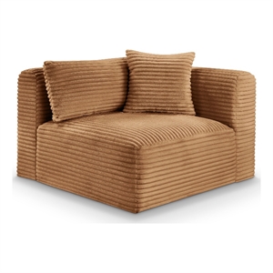 Meridian Furniture Shaggy Saddle Corduroy Performance Fabric Corner Chair