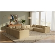 Meridian Furniture 9-Piece Camel Corduroy Performance Fabric Modular Sectional