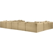 Meridian Furniture 9-Piece Camel Corduroy Performance Fabric Modular Sectional