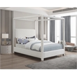 Meridian Furniture Emerson Cream Linen Textured Fabric Full Bed