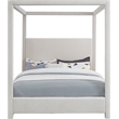 Meridian Furniture Emerson Cream Linen Textured Fabric Full Bed
