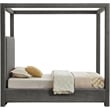 Meridian Furniture Emerson Grey Linen Textured Fabric Twin Bed