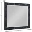 Meridian Furniture Weave Black Oak Veneer Mirror