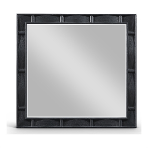 Meridian Furniture Weave Black Oak Veneer Mirror