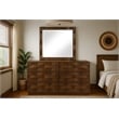Meridian Furniture Weave Brown Oak Veneer Mirror