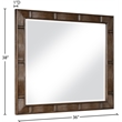 Meridian Furniture Weave Brown Oak Veneer Mirror