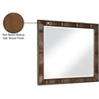 Meridian Furniture Weave Brown Oak Veneer Mirror