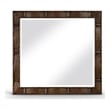 Meridian Furniture Weave Brown Oak Veneer Mirror