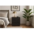 Meridian Furniture Weave Black Oak Veneer Night Stand