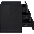 Meridian Furniture Weave Black Oak Veneer Night Stand