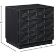 Meridian Furniture Weave Black Oak Veneer Night Stand