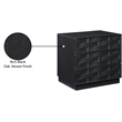 Meridian Furniture Weave Black Oak Veneer Night Stand