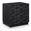 Meridian Furniture Weave Black Oak Veneer Night Stand