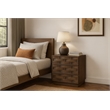 Meridian Furniture Weave Brown Oak Veneer Night Stand