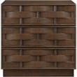 Meridian Furniture Weave Brown Oak Veneer Night Stand