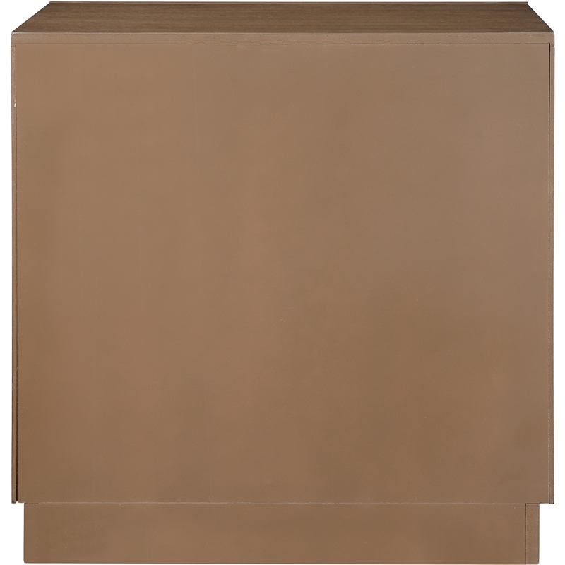 Meridian Furniture Weave Brown Oak Veneer Night Stand