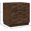 Meridian Furniture Weave Brown Oak Veneer Night Stand