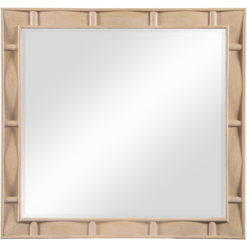 Meridian Furniture Weave Natural Oak Veneer Mirror