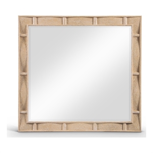 Meridian Furniture Weave Natural Oak Veneer Mirror